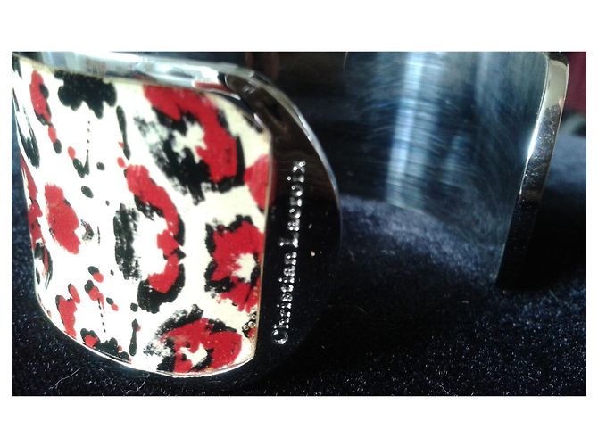 Bracciale Christian Lacroix in Acciaio con Smalto Leopardato Multicolore - vista 4