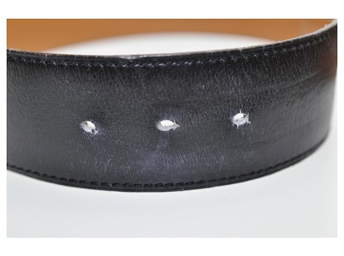 Constance Hermès HERMES Cinturón Constanza de Cuero 31.1 ""Hebilla H Negro Auth ar1771 - vista 7