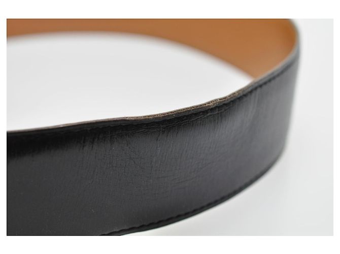 Constance Hermès HERMES Cinturón Constanza de Cuero 31.1 ""Hebilla H Negro Auth ar1771 - vista 8