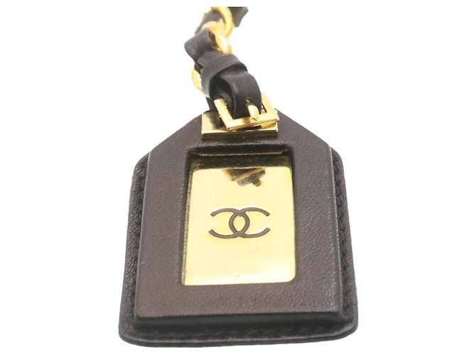 CHANEL Portachiavi Charm Tono Oro Nero CC Auth ar4202 - vista 2