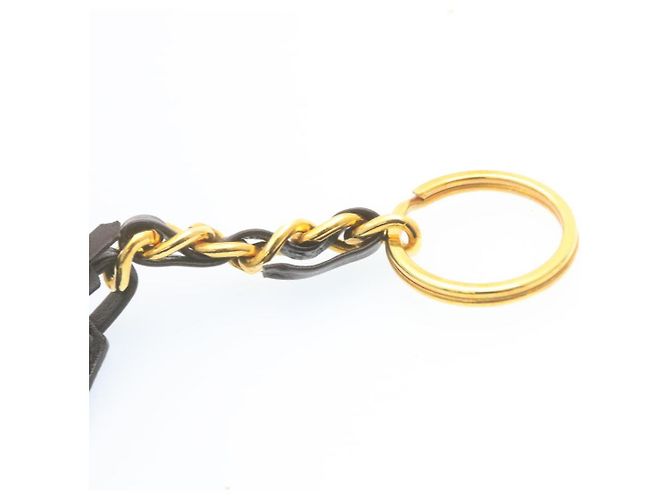 CHANEL Portachiavi Charm Tono Oro Nero CC Auth ar4202 - vista 4