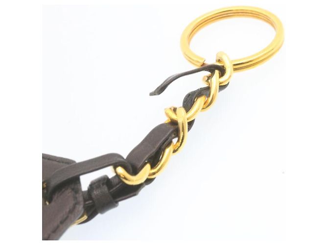 CHANEL Portachiavi Charm Tono Oro Nero CC Auth ar4202 - vista 5