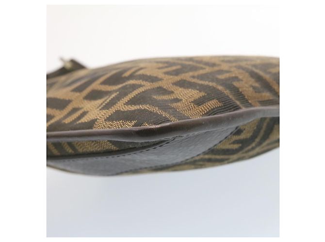 FENDI Borsa a tracolla Zucca Canvas Marrone Nero Autentico 22565 - vista 10