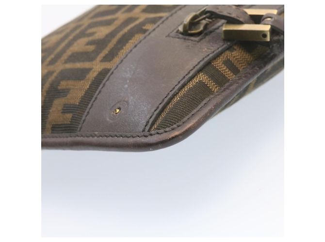 FENDI Borsa a tracolla Zucca Canvas Marrone Nero Autentico 22565 - vista 11
