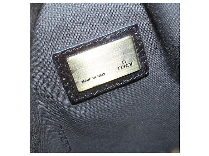 FENDI Borsa a tracolla Zucca Canvas Marrone Nero Autentico 22565 - vista 12
