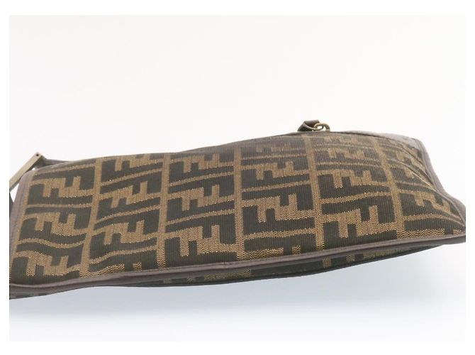 FENDI Borsa a tracolla Zucca Canvas Marrone Nero Autentico 22565 - vista 4