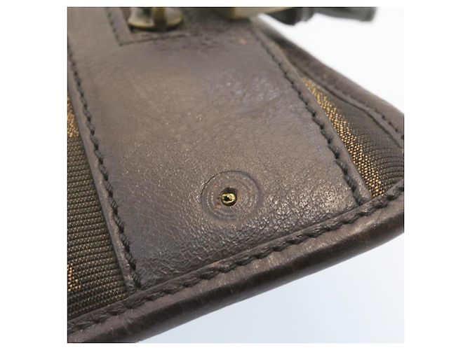 FENDI Borsa a tracolla Zucca Canvas Marrone Nero Autentico 22565 - vista 9