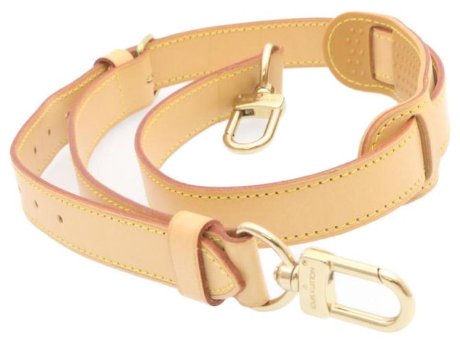 LOUIS VUITTON Leather Adjastable Shoulder Strap for Keepall 91-109cm Auth ki833 Beige - view 2