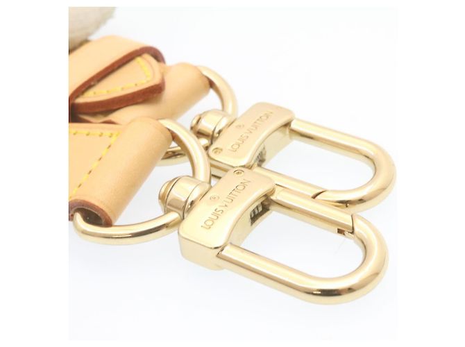 LOUIS VUITTON Leather Adjastable Shoulder Strap for Keepall 91-109cm Auth ki833 Beige - view 4