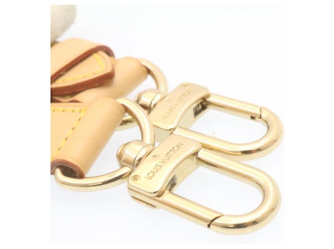 LOUIS VUITTON Leather Adjastable Shoulder Strap for Keepall 91-109cm Auth ki833 Beige - view 5