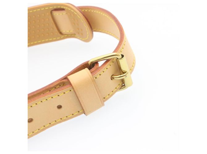 LOUIS VUITTON Leather Adjastable Shoulder Strap for Keepall 91-109cm Auth ki833 Beige - view 6