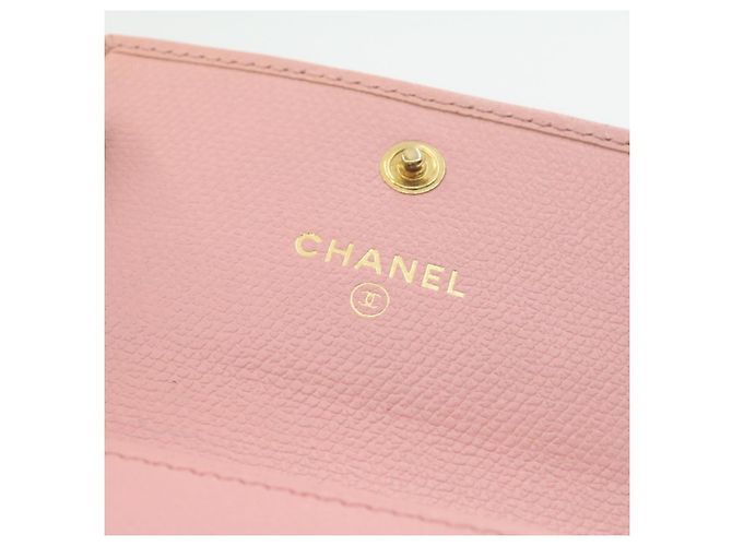 CHANEL Coco Button Monedero Piel Rosa CC Auth gt629 - vista 12