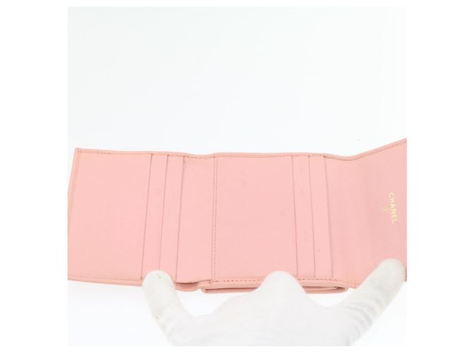 CHANEL Coco Button Monedero Piel Rosa CC Auth gt629 - vista 14