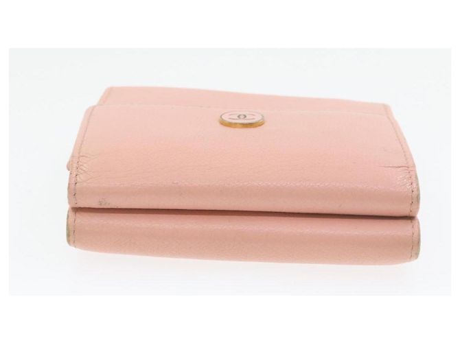 CHANEL Coco Button Monedero Piel Rosa CC Auth gt629 - vista 4