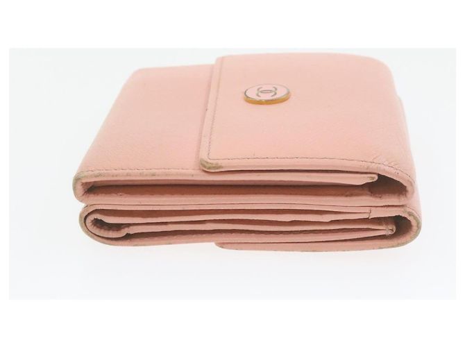 CHANEL Coco Button Monedero Piel Rosa CC Auth gt629 - vista 7