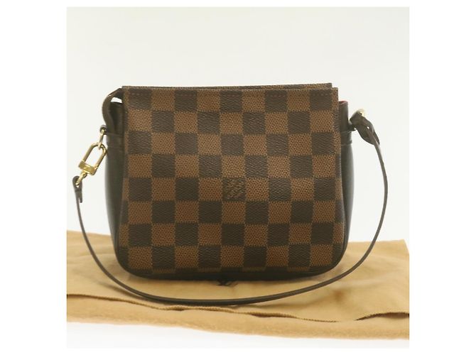 LOUIS VUITTON Damier Ebene Neceser de maquillaje para pantalones N51982 LV Auth 21868 - vista 21