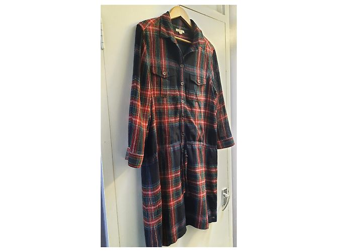 Burberry Brit Kleid aus Viskose mit Karomuster Größe 12 UK Mehrfarben - Ansicht 4