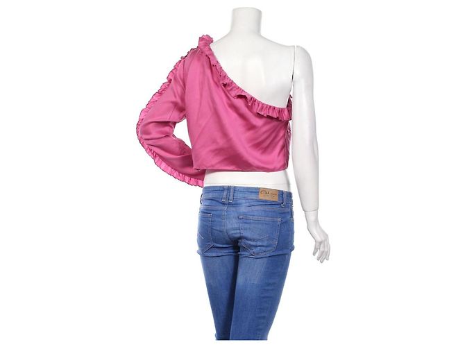 & Other Stories Rosa Lyocell Bluse Pink - Ansicht 2