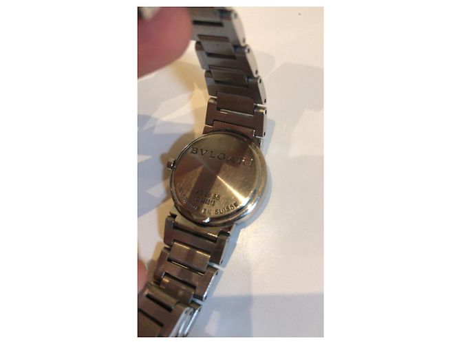 Bulgari Stahluhr mit Diamanten 17cm Silber Hardware - Ansicht 2