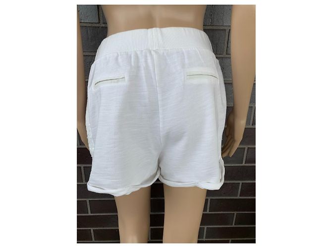Patrizia Pepe Sweatshorts Weiß Baumwolle - Ansicht 2