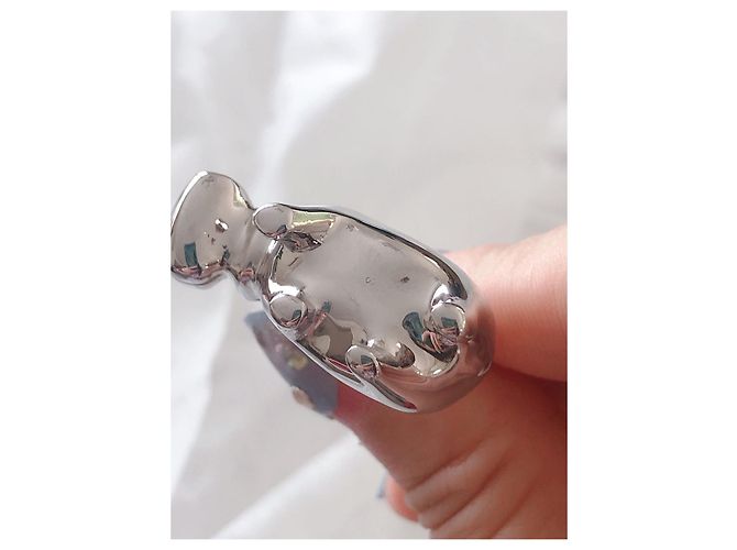 Hermès Hermes Hippo Cadena Lock Bag Charm Silver hardware - vista 4