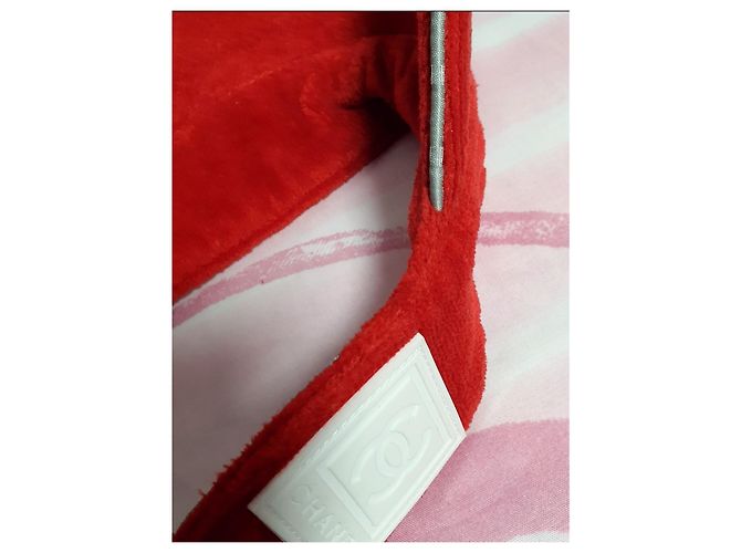 Chanel Visier mit CC Logo rote Baumwolle Weiß - Ansicht 4