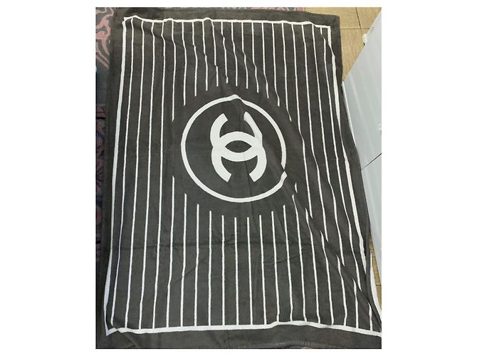 Chanel Unisex-Handtuch Weiß Grau - Ansicht 2