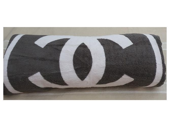 Chanel Unisex-Handtuch Weiß Grau - Ansicht 4