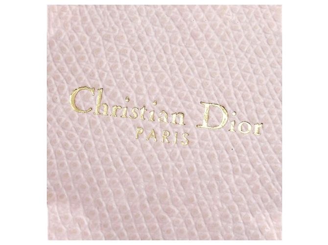Tarjetero Dior Diorama de piel rosa - vista 4