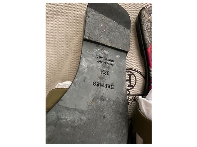 Hermès Sandalen Khaki - Ansicht 4