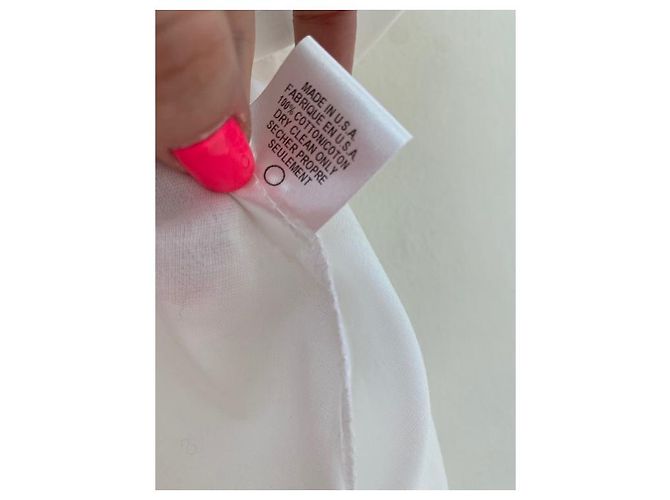 Blusa Diane Von Furstenberg Blanca de Algodón con Nudo Blanco - vista 5