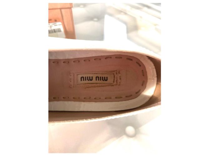 BASKETS Miu Miu BLANCHES AVEC DIAMONDS - vue 5