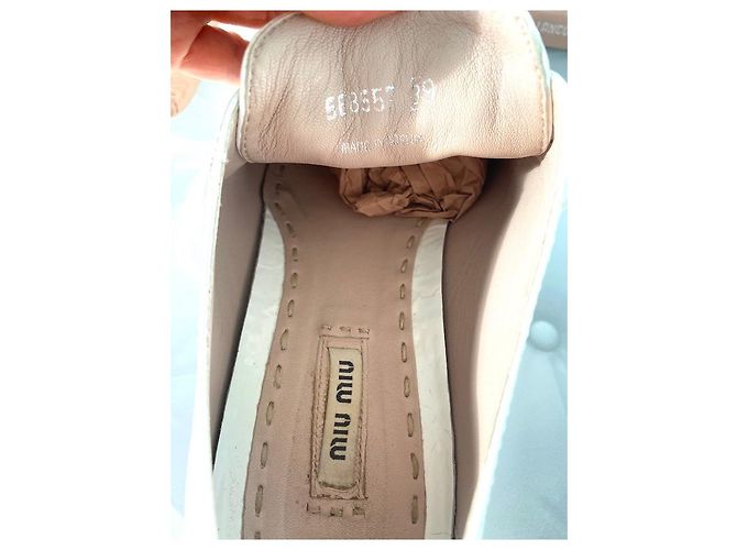 BASKETS Miu Miu BLANCHES AVEC DIAMONDS - vue 6