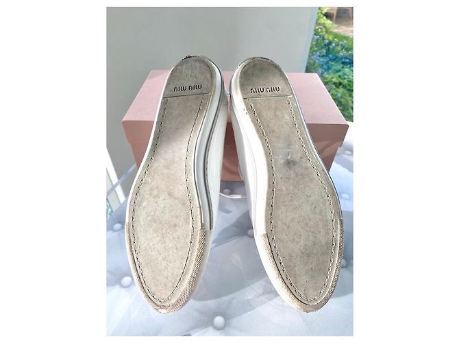 BASKETS Miu Miu BLANCHES AVEC DIAMONDS - vue 8