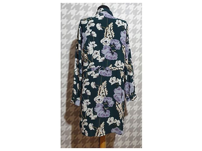 Autre Marque Jacoueline de Yong Hemdblusenkleid Blumenmuster Mehrfarben - Ansicht 3