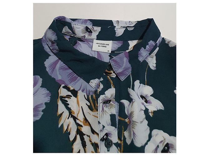 Autre Marque Jacoueline de Yong Hemdblusenkleid Blumenmuster Mehrfarben - Ansicht 4