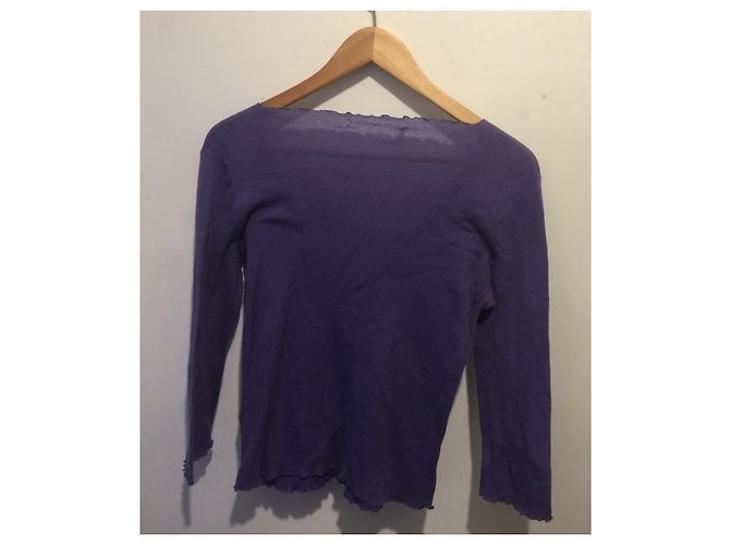 Top tricotado lilás claro Prada Roxo - vista 2