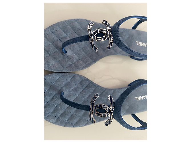 Chanel Sandalen Blau - Ansicht 2