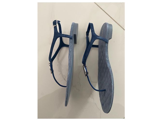 Chanel Sandalen Blau - Ansicht 3