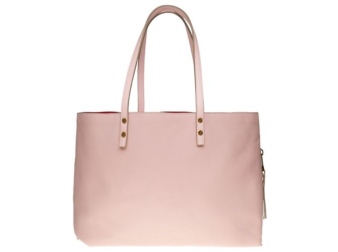 Chloé La capiente borsa tote Chloe Dilan in pelle di capra rosa, garniture en métal doré - vista 2
