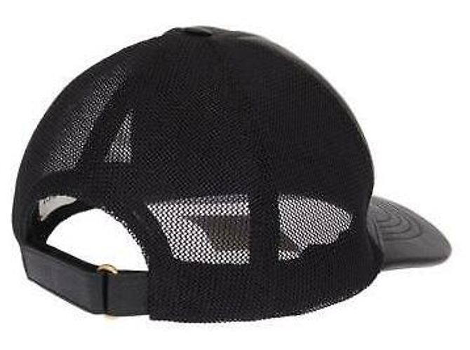 Cappellino Baseball Gucci da Uomo Nero in Pelle - vista 4