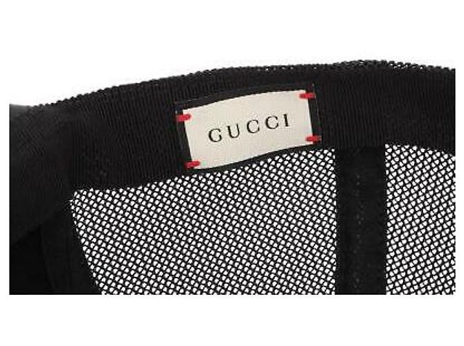 Cappellino Baseball Gucci da Uomo Nero in Pelle - vista 5