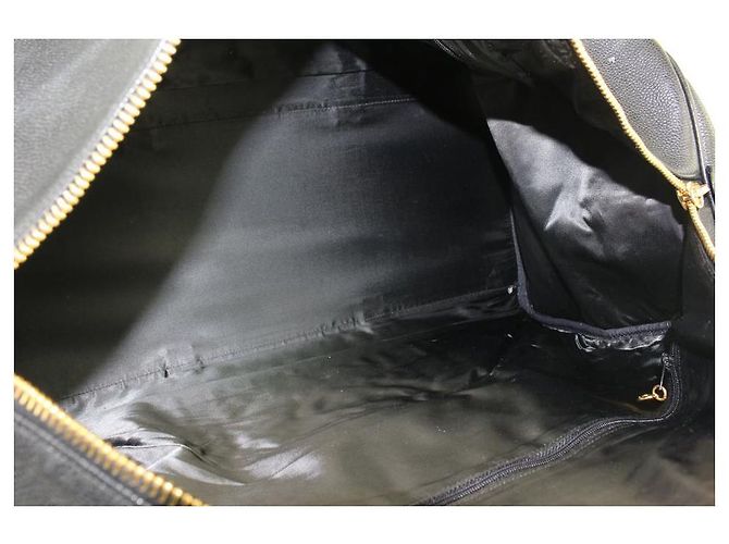 Timeless Chanel Borsone CC Boston senza tempo in pelle nera caviale con tracolla - vista 10
