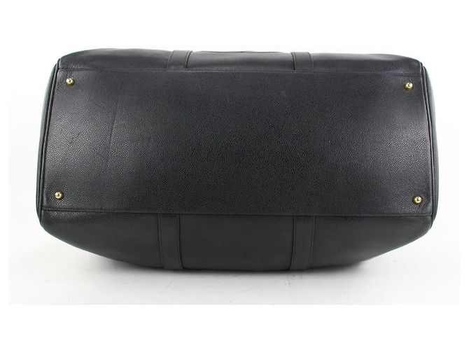 Timeless Chanel Borsone CC Boston senza tempo in pelle nera caviale con tracolla - vista 6