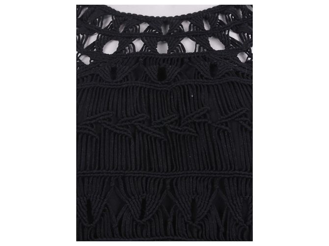Diane Von Furstenberg DvF Liza Kleid aus Häkelspitze Schwarz - Ansicht 3