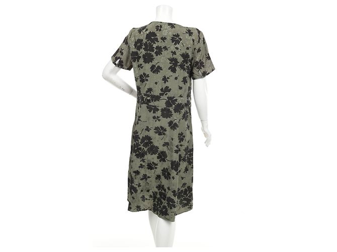 Noa Noa Wilma Kleid Schwarz Grün Seide Viskose L - Ansicht 2
