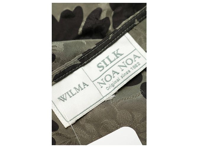 Noa Noa Wilma Kleid Schwarz Grün Seide Viskose L - Ansicht 3