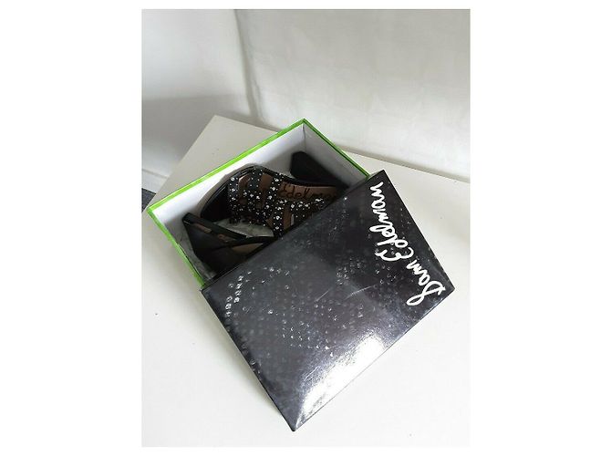 Sam Edelman Sandali con tacco e borchie in pelle Yasha Nero Silver hardware - vista 5