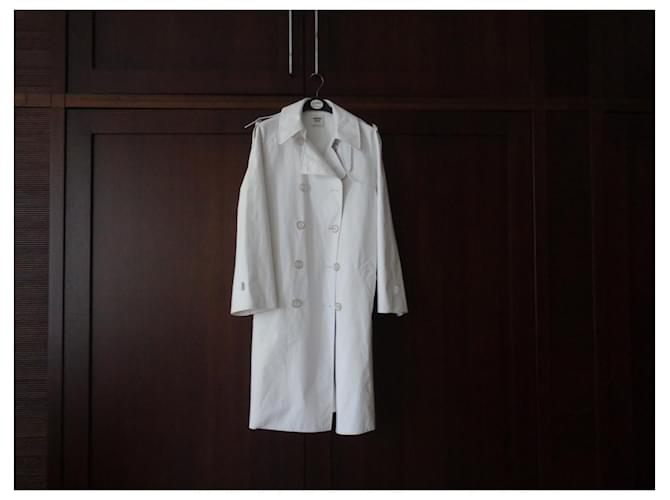 Trench Hermès Blanco Roto Algodón - vista 3