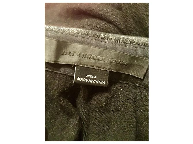 Alexander Wang Schwarzes Kleid mit Lederkragen - Ansicht 7
